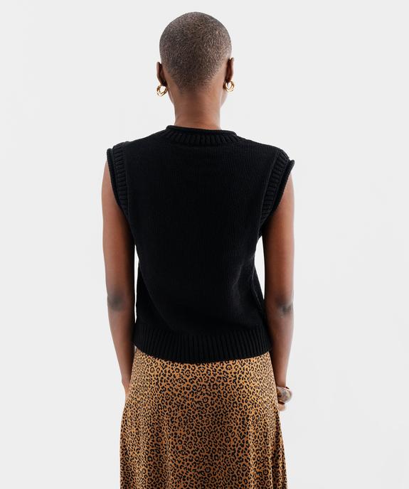 Pull sans manches femme  vue3 - GEMO 4G FEMME - GEMO
