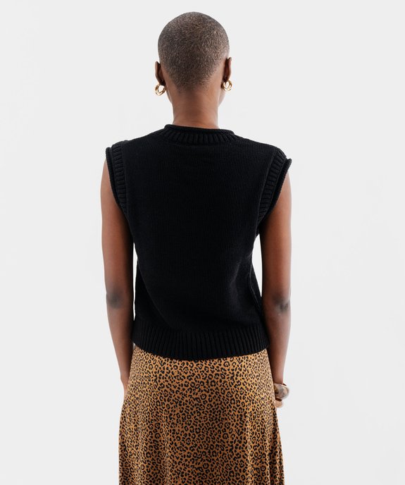 Pull sans manches femme  vue3 - GEMO 4G FEMME - GEMO