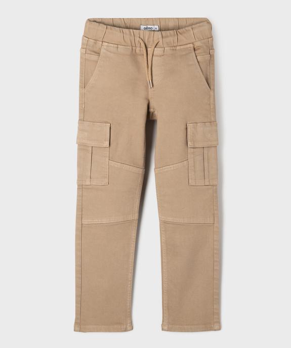 Pantalon cargo résistant à taille réglable garçon vue1 - GEMO (ENFANT) - GEMO