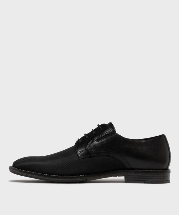 Derbies bimatières à semelle intérieure cuir homme  - Tanéo vue3 - TANEO - GEMO