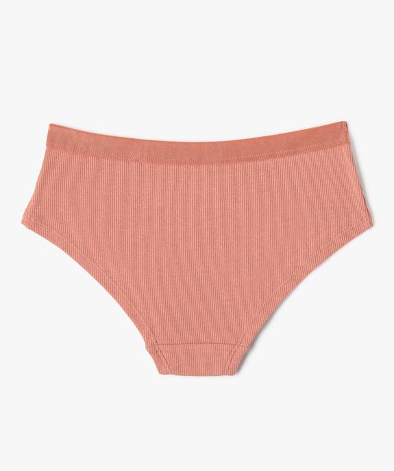 Shorties unis avec ceinture satinée fille (lot de 3) vue3 - GEMO 4G FILLE - GEMO