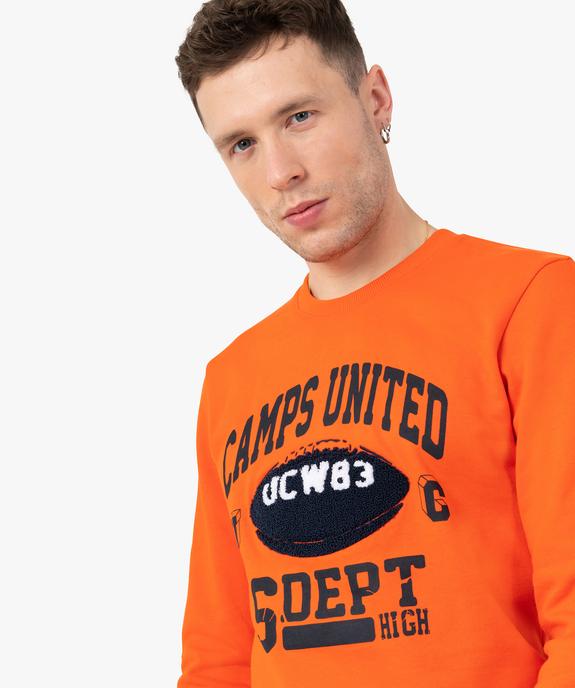 Sweat homme avec motif en maille bouclette  – Camps United vue2 - CAMPS UNITED - GEMO