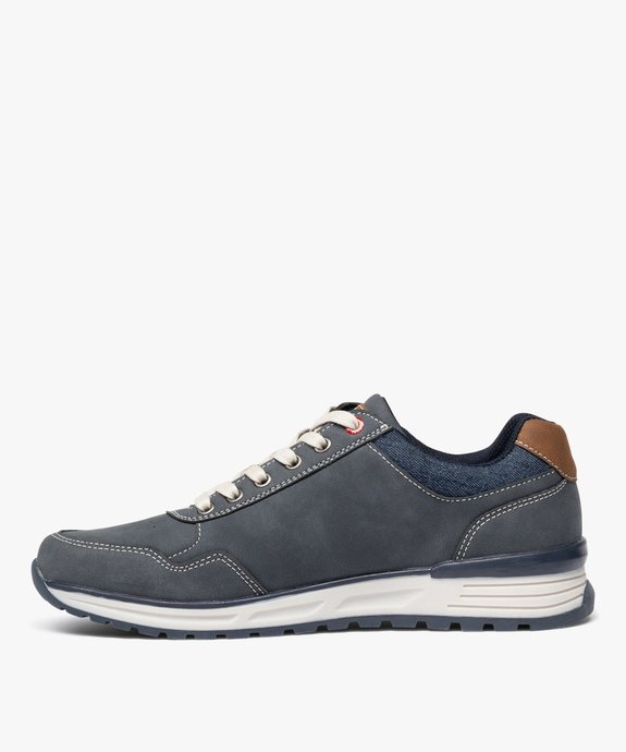 Baskets casual à lacets et zip homme vue3 - URBAN STEPS - GEMO