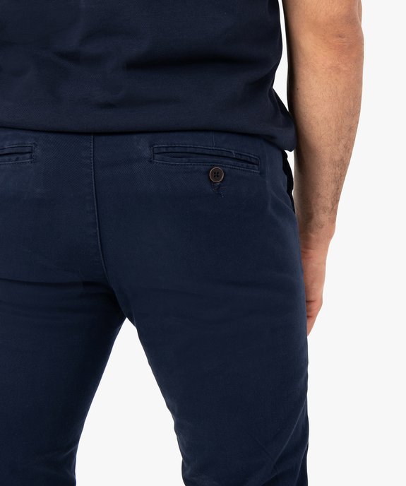 Pantalon homme chino stretch en maille piquée vue2 - GEMO (HOMME) - GEMO
