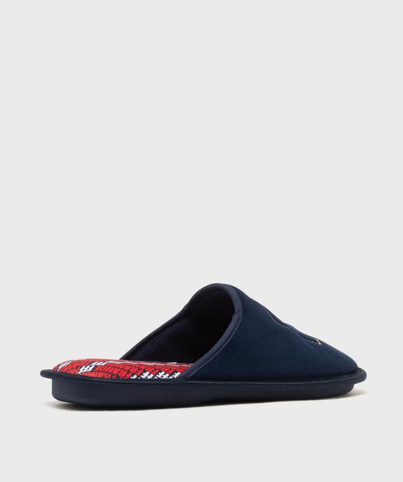 Chaussons mules en volume imprimé football homme - FFF vue4 - FFF - GEMO