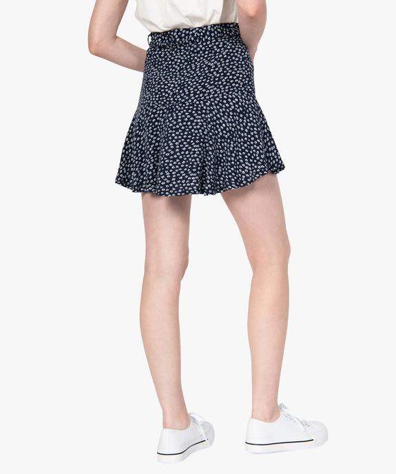 Jupe-short femme fluide motif fleuri vue3 - GEMO(FEMME PAP) - GEMO
