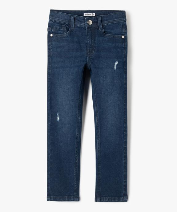 Jean skinny extensible avec marques d'usure garçon vue2 - GEMO 4G GARCON - GEMO