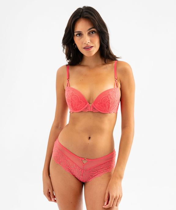 Shorty en dentelle transparente femme vue3 - GEMO(HOMWR FEM) - GEMO