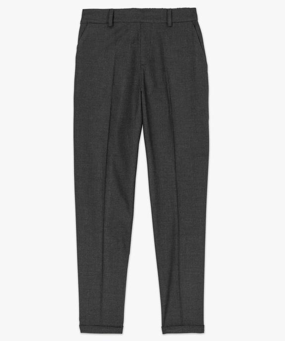 Pantalon à pinces à motif avec revers en bas de jambe vue4 - GEMO(FEMME PAP) - GEMO