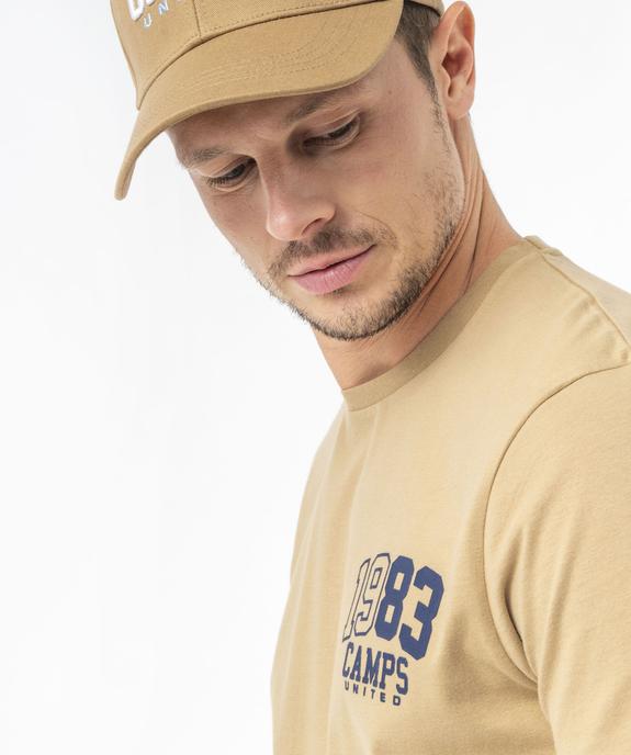 Tee-shirt manches courtes à motif homme - Camps United vue7 - CAMPS GEMO FOR GOOD - GEMO