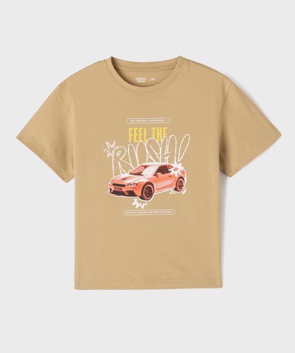 Tee-shirt manches courtes motif voiture garçon vue2 - GEMO (ENFANT) - GEMO