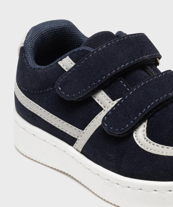 Baskets bicolores à scratch bébé garçon - Buggy vue6 - BUGGY - GEMO