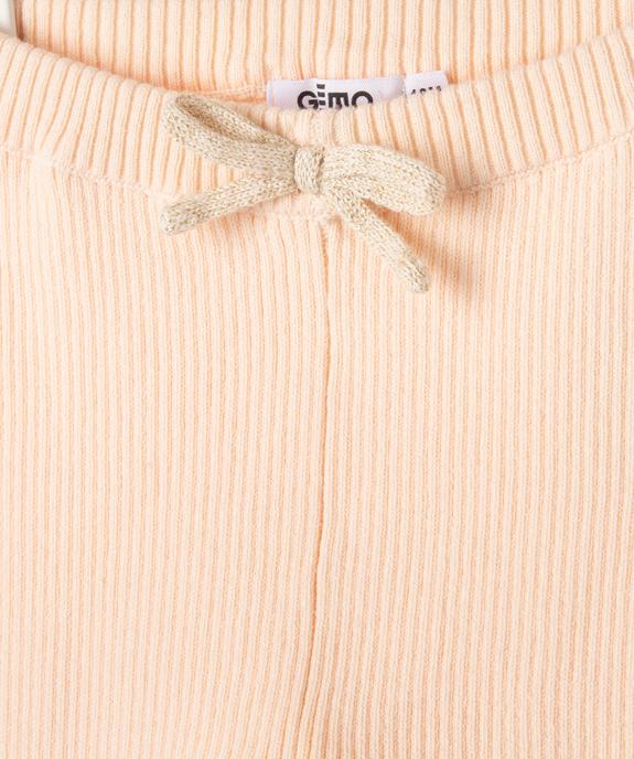 Pantalon en maille côtelée bébé fille vue3 - GEMO(BEBE DEBT) - GEMO