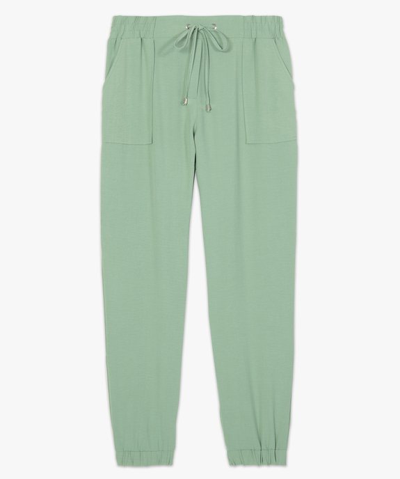 Pantalon femme fluide coupe ample resserrée dans le bas vue4 - GEMO(FEMME PAP) - GEMO