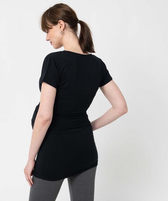 Tee-shirt de grossesse et allaitement cache-cœur vue3 - GEMO (MATER) - GEMO