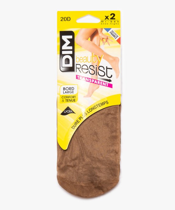 Mi-bas transparents et résistants beauty resist DIM (lot de 2) vue2 - DIM - GEMO
