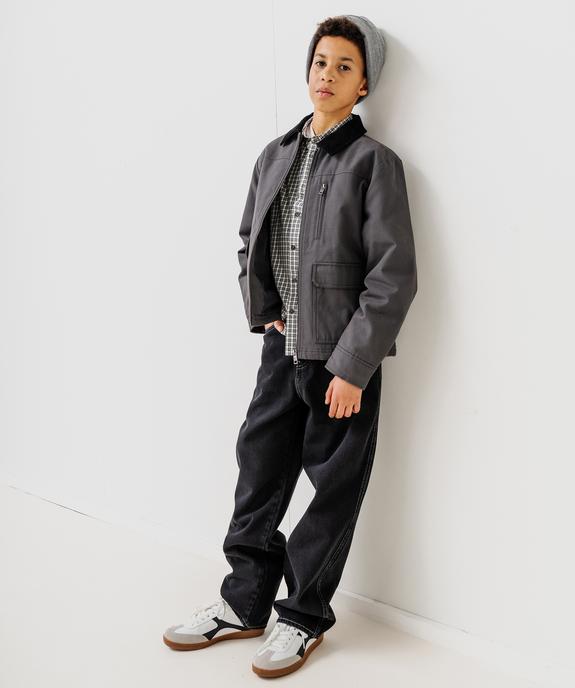 Chemise à carreaux en coton garçon vue6 - GEMO (JUNIOR) - GEMO