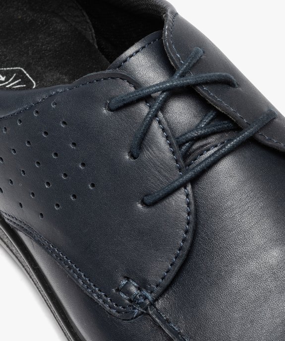 Chaussures bateau homme confort dessus cuir uni vue6 - GEMO (CONFORT) - GEMO
