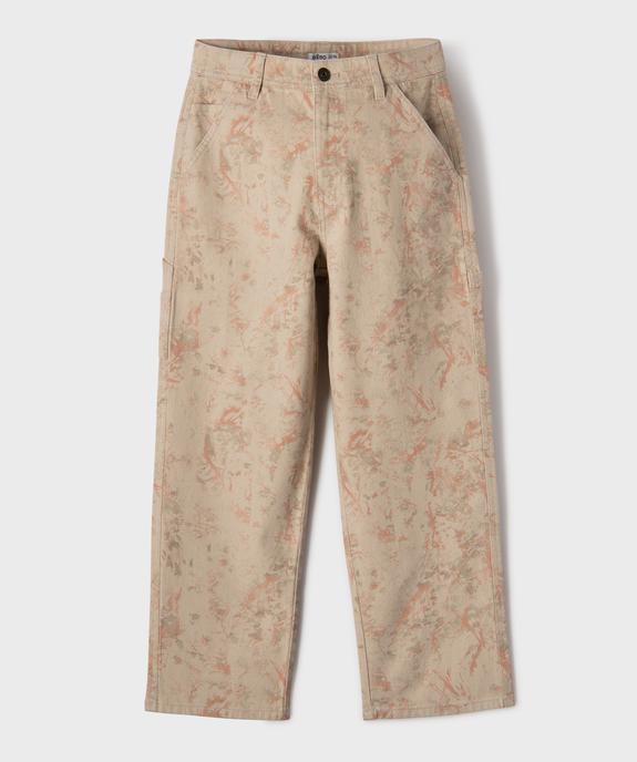 Pantalon loose imprimé en coton stretch garçon vue1 - GEMO (JUNIOR) - GEMO