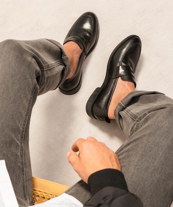 Mocassins dessus cuir homme - Tanéo vue6 - TANEO - GEMO