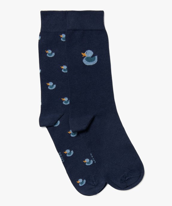 Chaussettes hautes à motif canards homme (lot de 2) vue1 - GEMO(HOMWR HOM) - GEMO