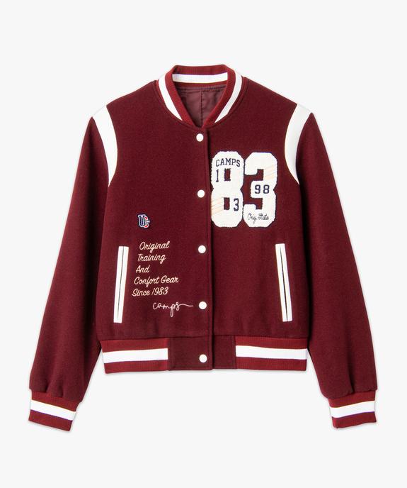 Blouson en feutrine esprit collège femme - Camps United vue4 - CAMPS UNITED - GEMO