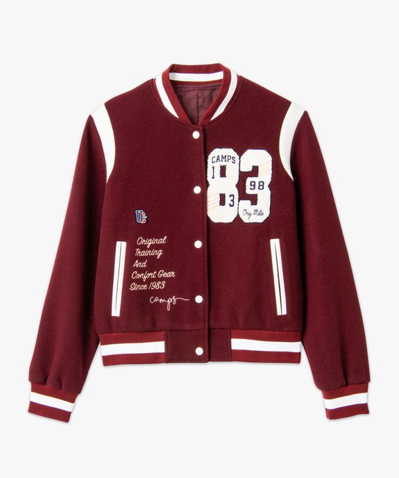 Blouson en feutrine esprit collège femme - Camps United vue4 - CAMPS UNITED - GEMO