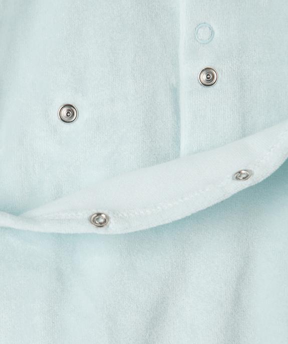 Pyjama bébé fille en velours avec motif et volant sur le col vue3 - GEMO(BB COUCHE) - GEMO