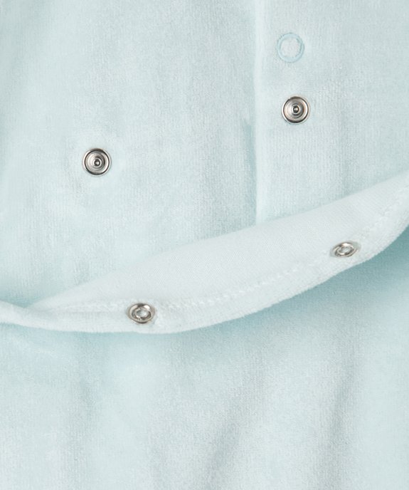 Pyjama bébé fille en velours avec motif et volant sur le col vue3 - GEMO(BB COUCHE) - GEMO