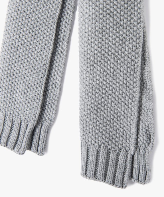 Écharpe homme unie en maille fantaisie vue2 - GEMO (ACCESS) - GEMO