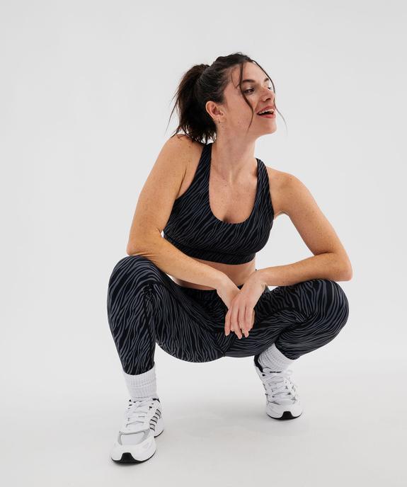 Brassière de sport à bretelles croisées et maintien modéré femme vue7 - GEMO(HOMWR FEM) - GEMO