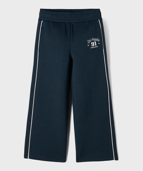 Pantalon de jogging coupe large avec taille ajustable fille vue1 - GEMO (ENFANT) - GEMO