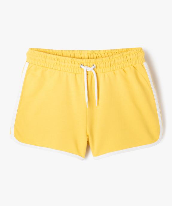 Short en maille avec biais contrastants fille vue1 - GEMO 4G FILLE - GEMO