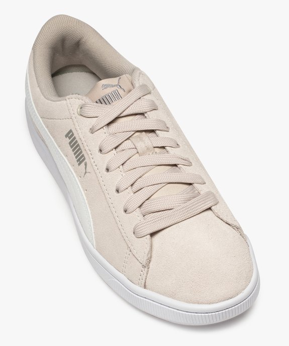 Baskets femme bicolores avec dessus en cuir velours – Puma vue5 - PUMA - GEMO