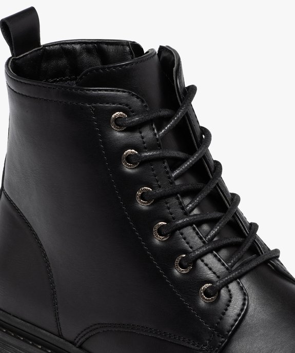 Boots homme unies à semelle crantée style rock vue6 - GEMO (CASUAL) - GEMO