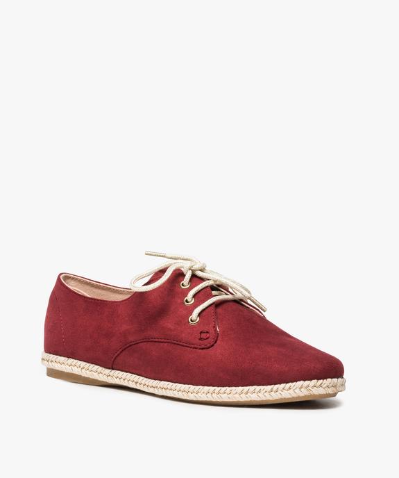 Derbies femme à semelle ornée de corde tressée vue2 - GEMO (CASUAL) - GEMO