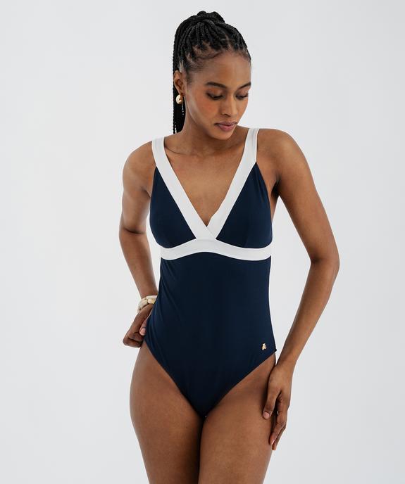 Maillot de bain une pièce bicolore avec mousses amovibles  femme - LuluCastagnette vue1 - LULUCASTAGNETTE - GEMO