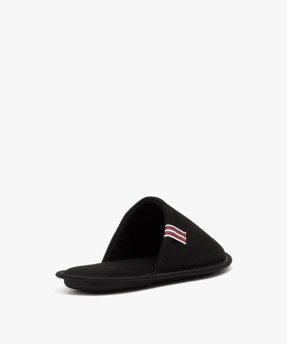 Chaussons homme mules confort unies en tissu côtelé vue4 - GEMO(HOMWR HOM) - GEMO