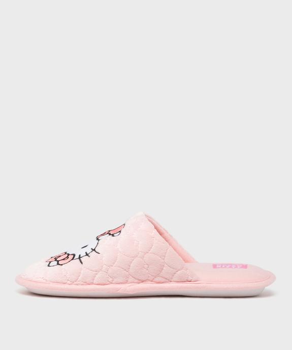 Chaussons mules en velours femme - Hello Kitty vue3 - HELLO KITTY - GEMO