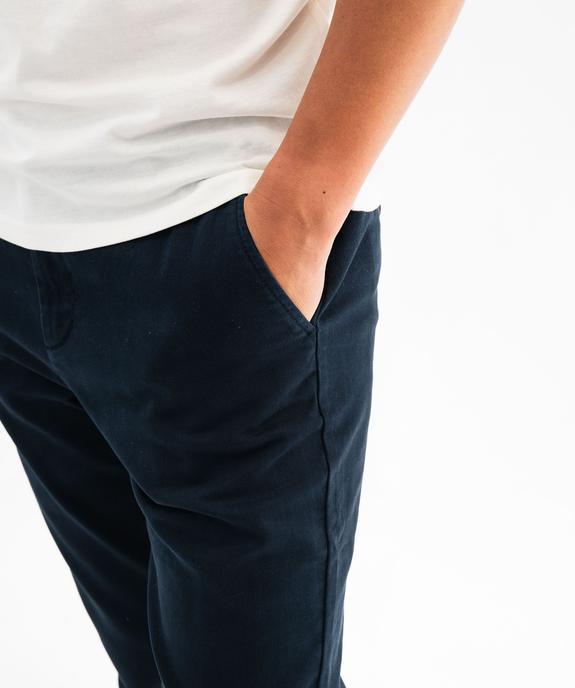 Pantalon chino coupe slim en coton stretch homme vue2 - GEMO (HOMME) - GEMO