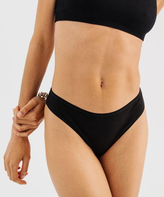 String en maille côtelée femme (lot de 2) vue2 - GEMO 4G FEMME - GEMO