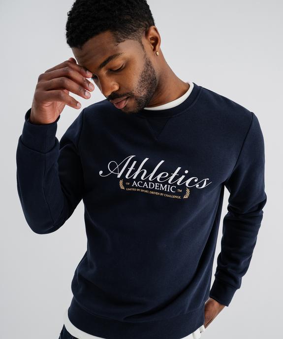 Sweat en molleton doux imprimé homme vue2 - GEMO 4G HOMME - GEMO