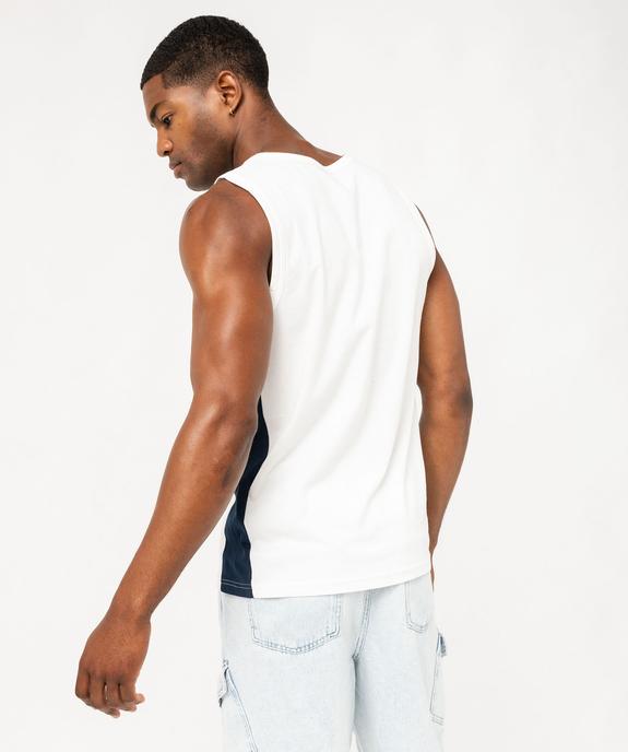 Débardeur en coton à col rond et inscription homme vue3 - GEMO (HOMME) - GEMO
