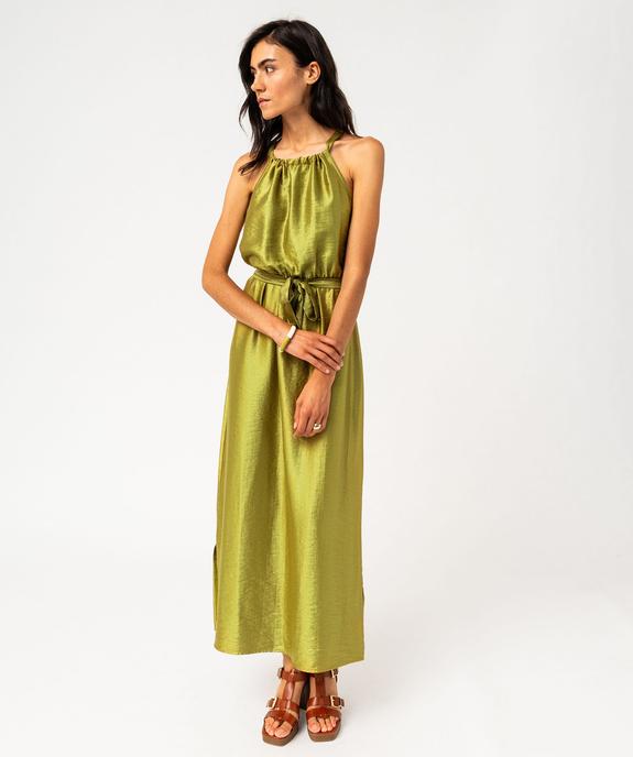 Robe longue satinée sans manches femme - GEMO(FEMME PAP) Robe longue satinée sans manches femme vue1 - GEMO(FEMME PAP) - GEMO