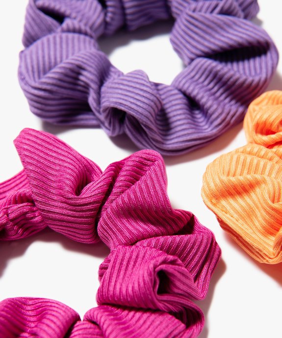 Chouchous pour les cheveux femme en maille côtelée (lot de 3) vue2 - GEMO (ACCESS) - GEMO