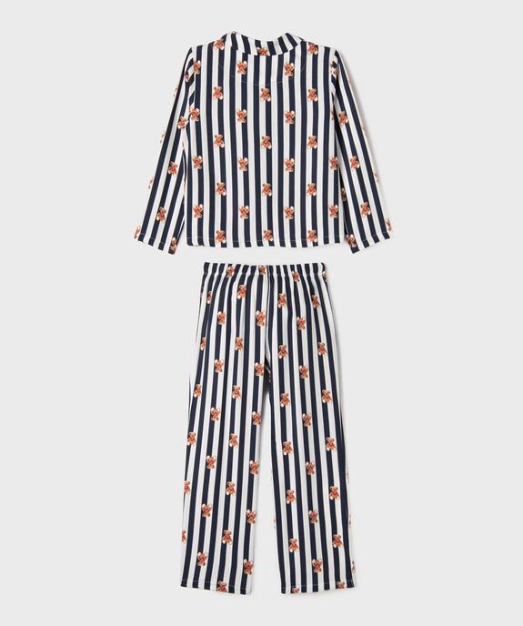 Pyjama fluide boutonné fille - LuluCastagnette vue3 - LULUCASTAGNETTE - GEMO