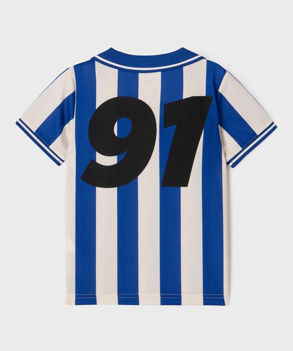 Tee-shirt manches courtes en maille style maillot de foot garçon vue3 - GEMO (ENFANT) - GEMO