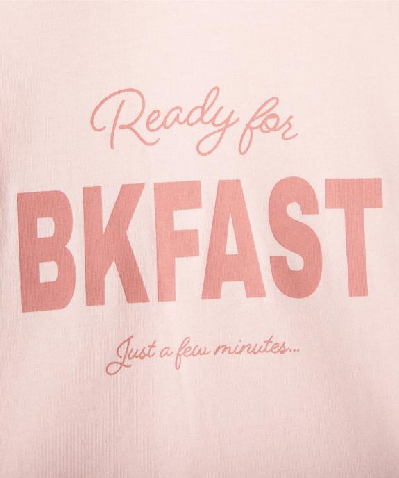 Pyjama fille bicolore avec inscription sur le buste vue2 - GEMO (JUNIOR) - GEMO