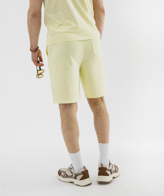 Bermuda en maille French Terry avec taille ajustable homme vue3 - GEMO 4G HOMME - GEMO