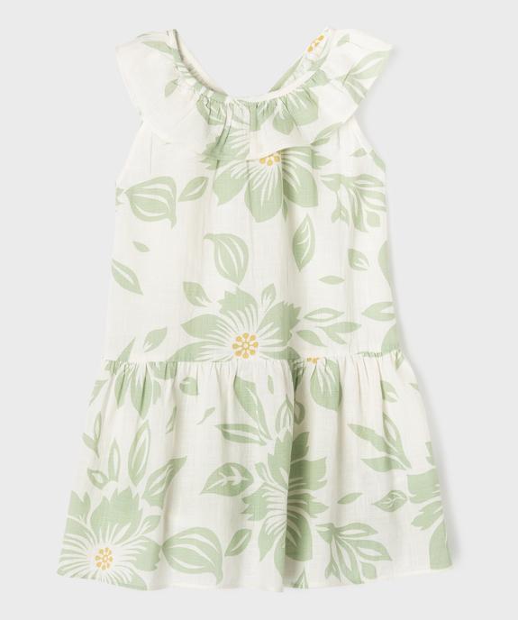Robe sans manches à volants en voile de coton fleuri fille vue1 - GEMO (ENFANT) - GEMO